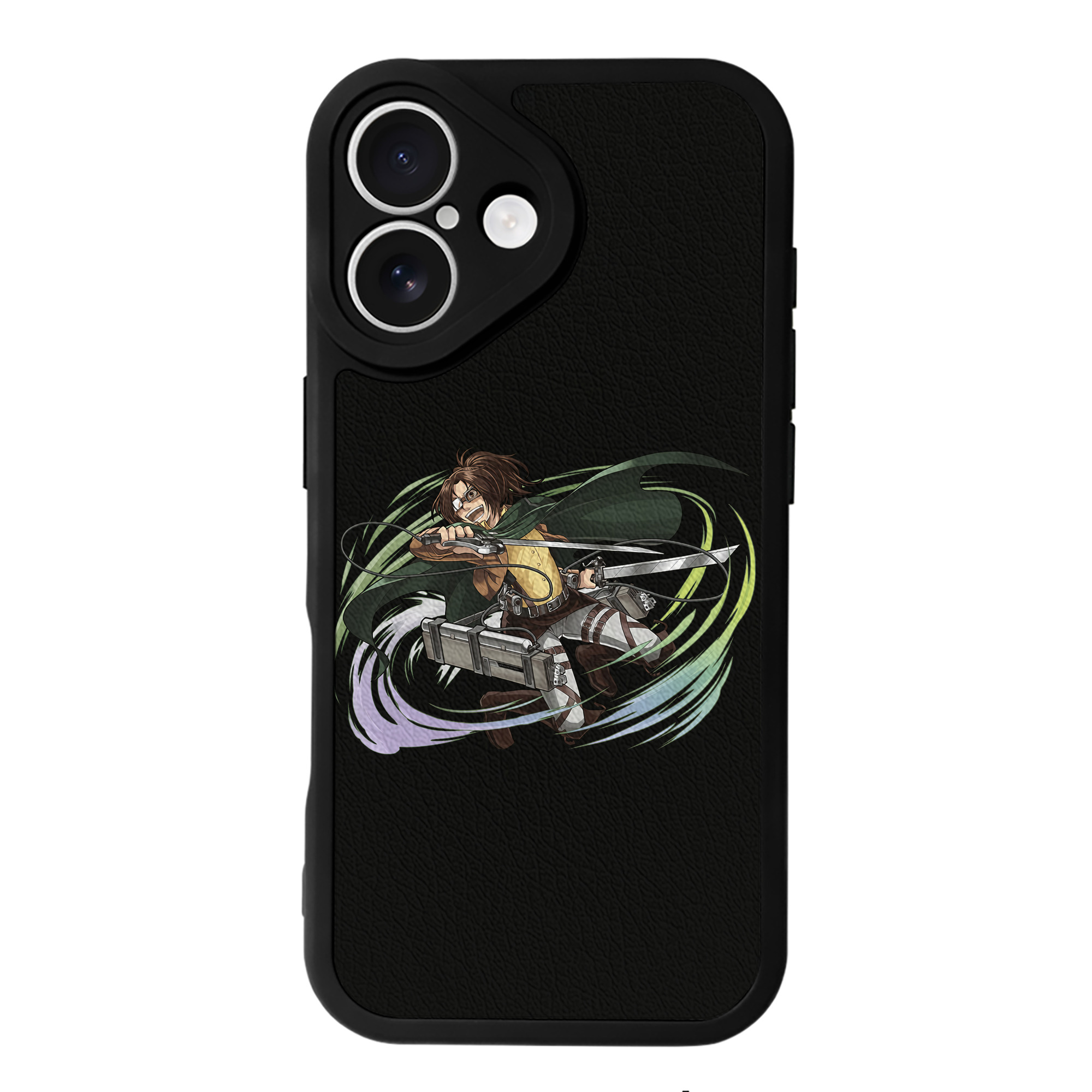 （画像用） 進撃の巨人 ハンジ·ゾエ Attack on Titan Hanji Zoe 【iPhone 16シリーズ対応】シリコンスマホケース（レザー調） 材質：シリコン